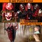 Scary Talking Clown Halloween Animatronic with Movement, Touch Activated Lights, Sounds, and Light-Up Eyes Outdoor & Indoor Decoration (Clown, 5.5FT)